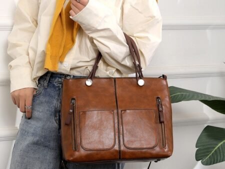 Retro Large-capacity Handbags Simple Crossbody Shoulder Bags For Women